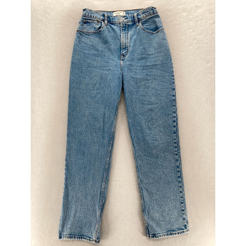 Abercrombie & Fitch Curve Love Jeans Women's 29/8 90s Straight Blue Denim Y2K
